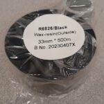 Cinta de Transferencia Térmica Wax-Resin Negra R6826 – 33 mm x 500 m